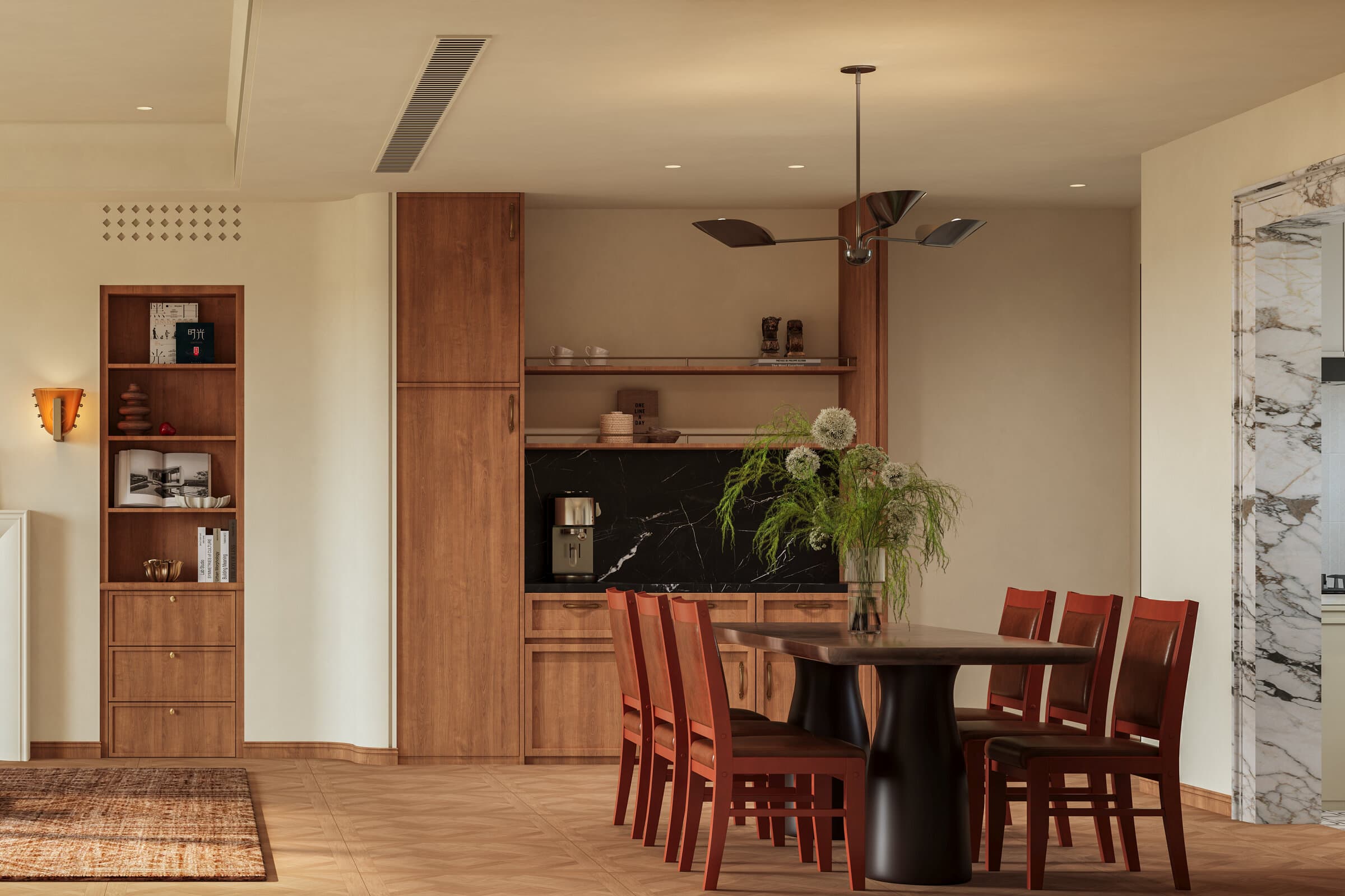 Kitchen with custom millwork